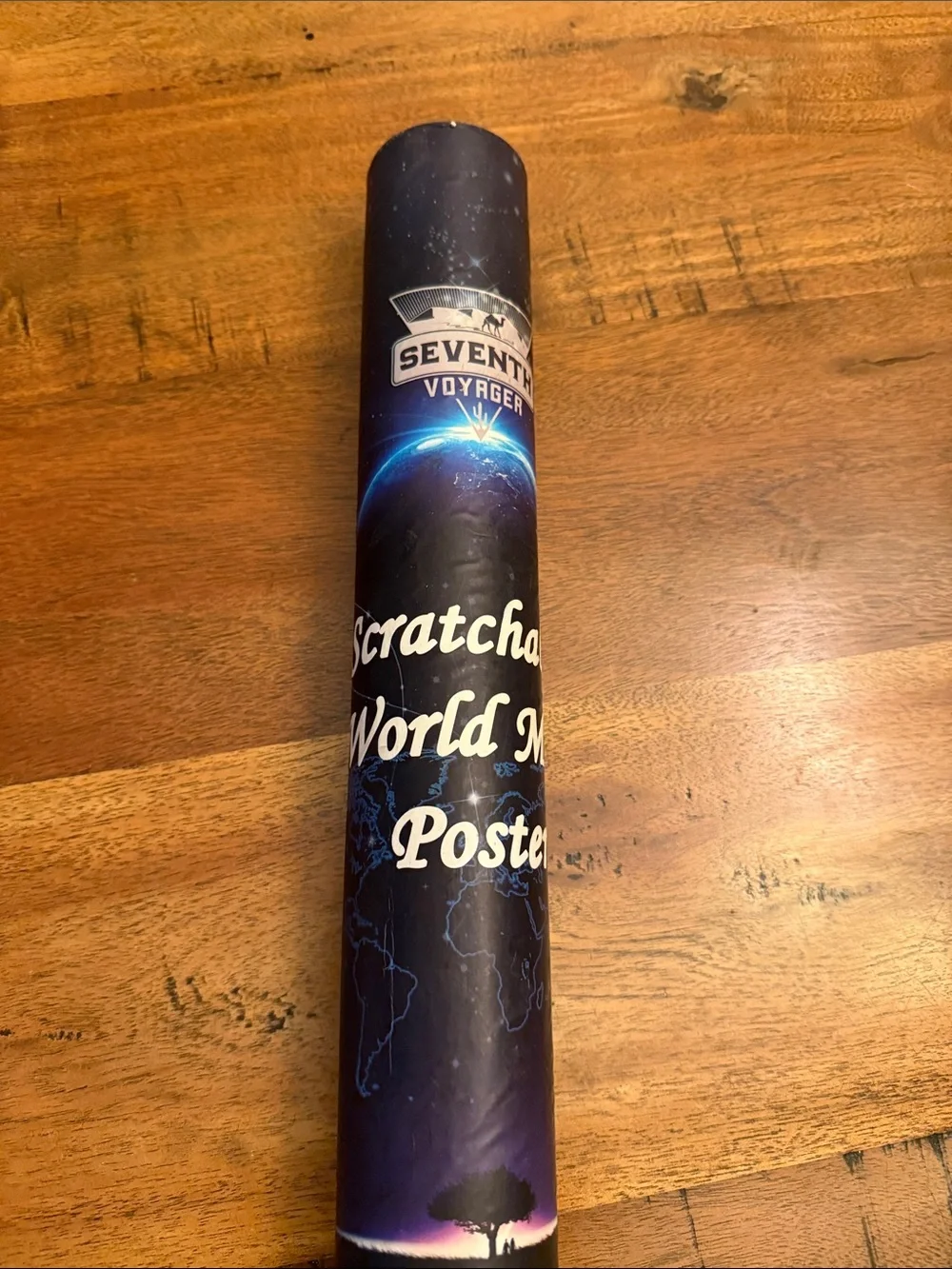 Scratch-Off World Map Poster - Black & Gold